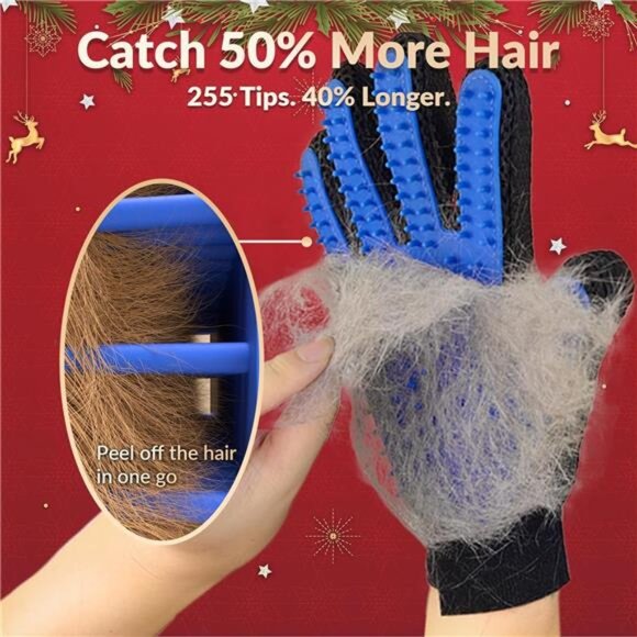 Pet Grooming Gloves Cat Brushes for Gentle Shedding -Efficient Pets Hair Remover - Picture 2 of 7